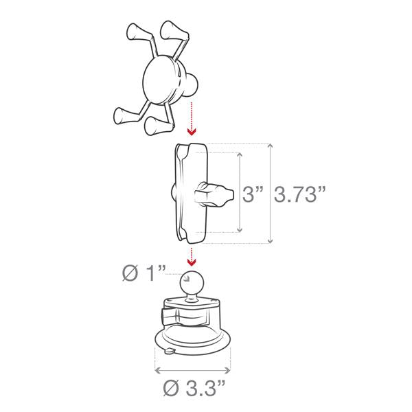 RAM® X-Grip® Phone Mount with RAM® Twist-Lock™ Suction Cup